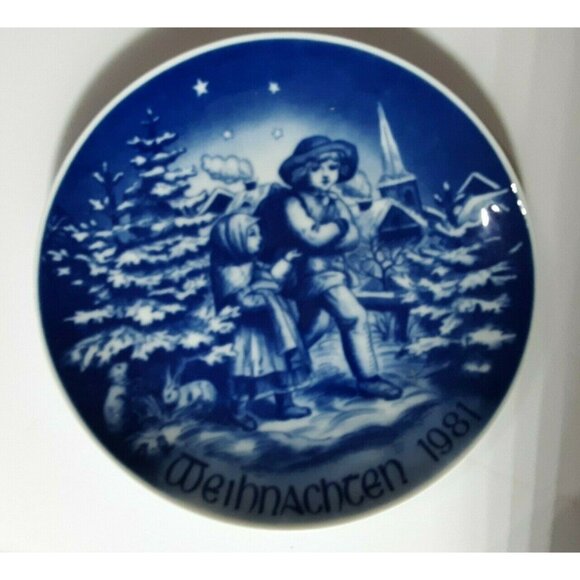 Bareuther Bavaria Weihnachten Christmas Plate Limited edition 1981 Children - Picture 1 of 5